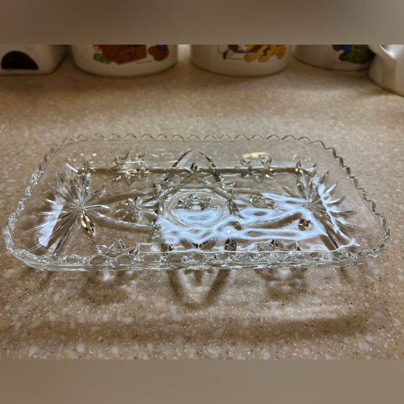 Star of David Clear Glass Dish - Picture 1 of 7